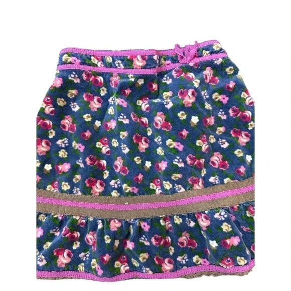 OshKosh Genuine Kids Girl's 2 Pc Floral Print Skirt Corduroy Jacket Outfit Set - Picture 3 of 8